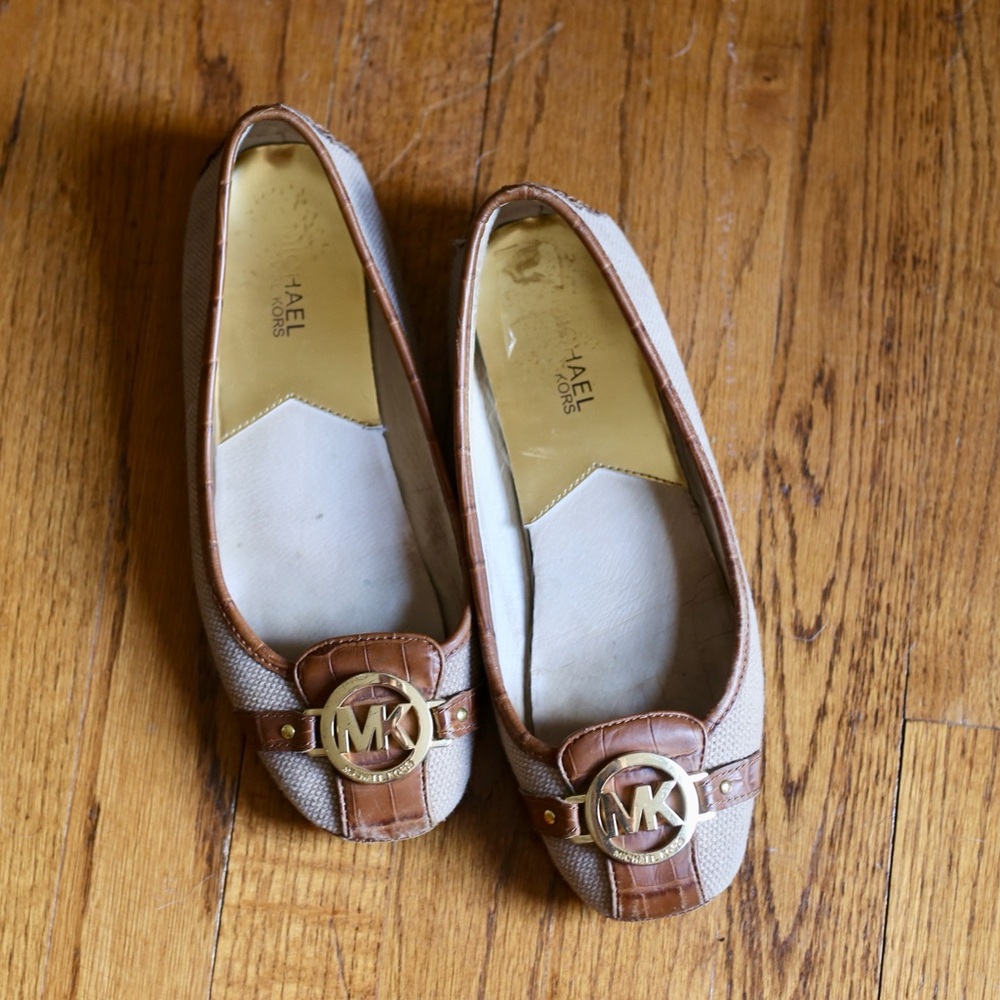 Michael Kors Embossed Leather Flats